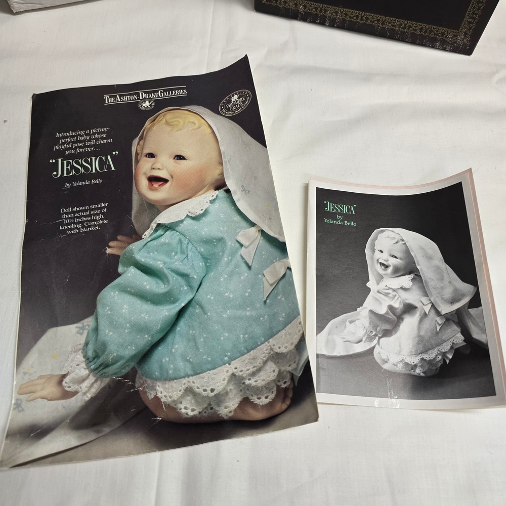 Ashton Drake Jessica Porcelain Baby Doll Mint Green Vintage 1990s Laughing - Picture 10 of 10